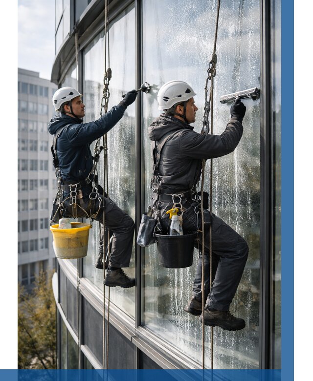 Мойка панорамных окон в Евпатории от 369 р. заказать у ВЫСОТНИК-Евп