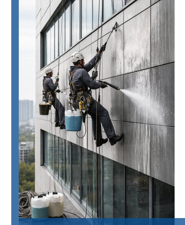 Профессиональная мойка вентилируемых фасадов в Евпатории