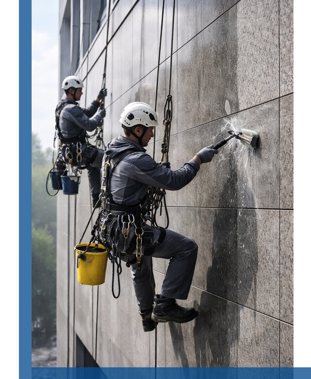 Профессиональная мойка фасада из керамогранита в Евпатории