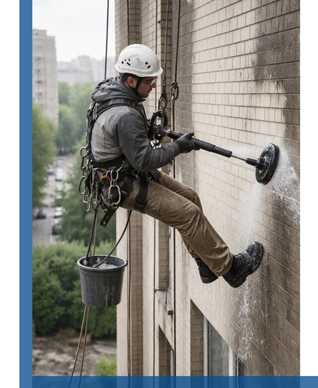 Очистка фасада от копоти в Евпатории профессионально и безопасно