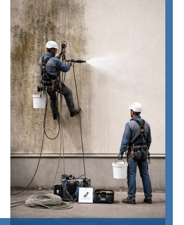 Очистка фасада от плесени в Евпатории от 316 р. | ВЫСОТНИК-Евп