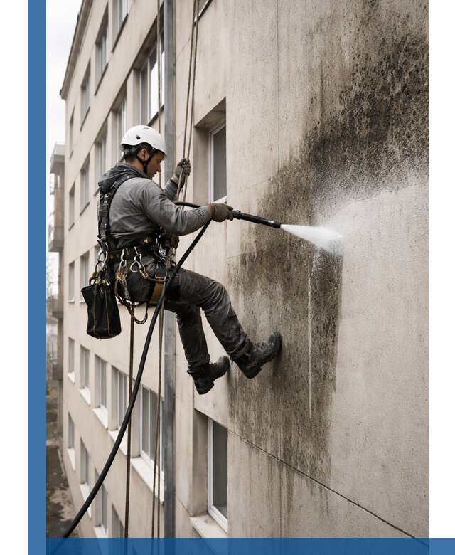 Профессиональная очистка фасадов от плесени в Евпатории