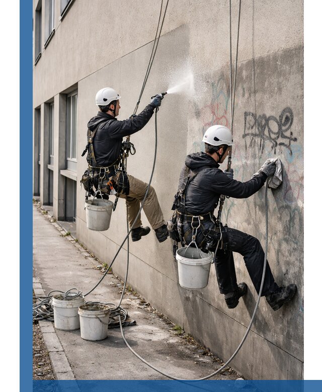 Антиграффити покрытие фасада с защитой от надписей в Евпатории