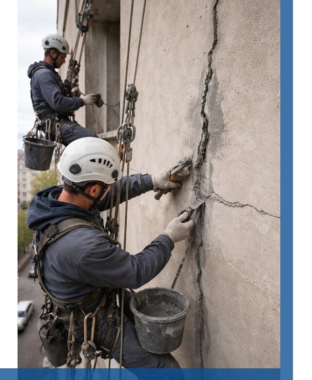 Заделка трещин на фасаде в Евпатории от 948 р. | ВЫСОТНИК-Евп