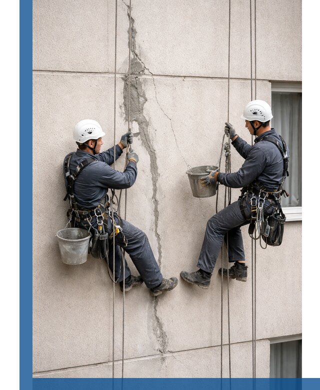 Заделка трещин на фасаде в Евпатории с гарантийным ремонтом