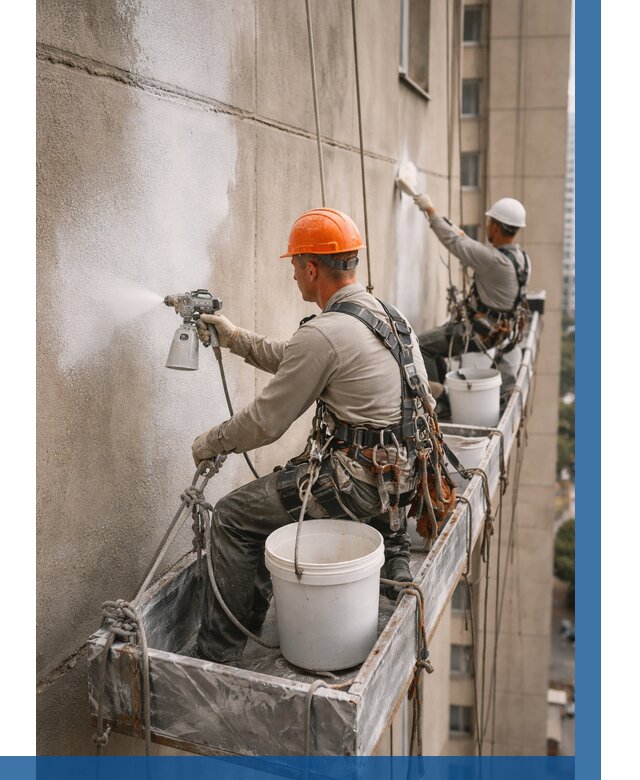 Грунтовка фасада на высоте в Евпатории от 126 р. | ВЫСОТНИК-Евп