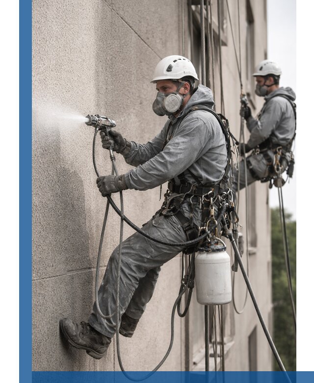 Безвоздушная покраска фасадов зданий в Евпатории профессионально