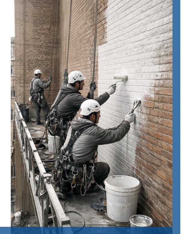 Покраска кирпичного фасада в Евпатории от 369 р. | ВЫСОТНИК-Евп