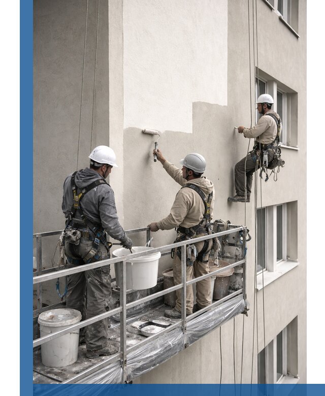 Покраска оштукатуренного фасада в Евпатории под ключ с гарантией