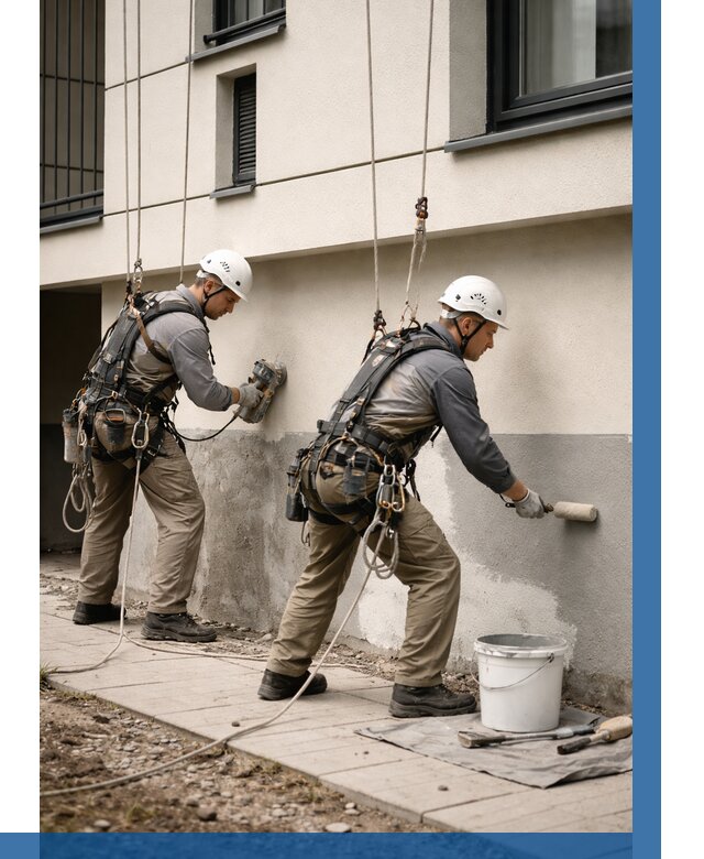 Окраска цоколя здания в Евпатории от 474 р. под ключ | ВЫСОТНИК-Евп