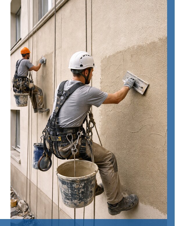 Декоративная штукатурка фасада в Евпатории от 1264 р. | ВЫСОТНИК-Евп