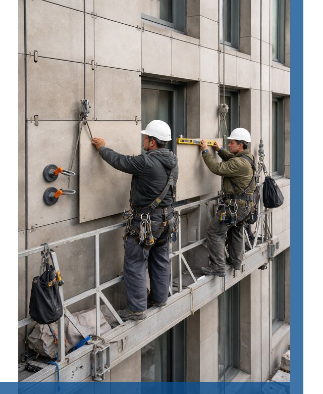 Монтаж керамогранита на фасад в Евпатории от 2633 р. | ВЫСОТНИК-Евп