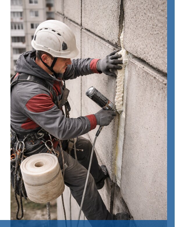 Утепление межпанельных швов в Евпатории от 737 р. | ВЫСОТНИК-Евп