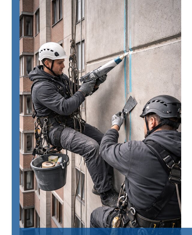 Вторичная герметизация швов фасада и кровли в Евпатории