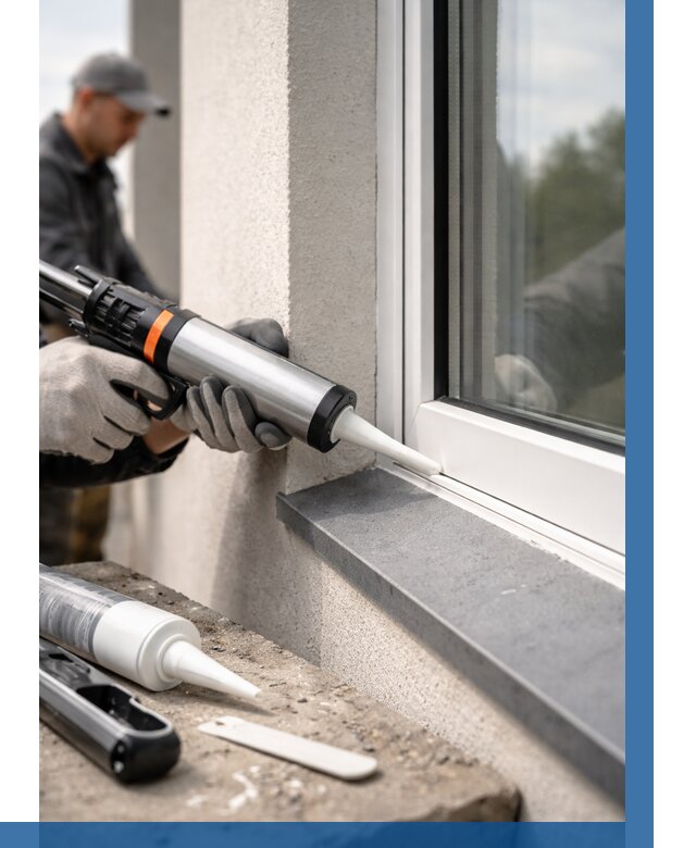 Герметизация монтажных швов окон в Евпатории от 685 р. | ВЫСОТНИК-Евп