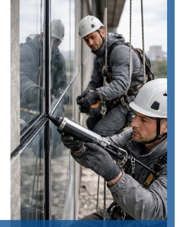 Герметизация витражных швов в Евпатории от 685 р. | ВЫСОТНИК-Евп