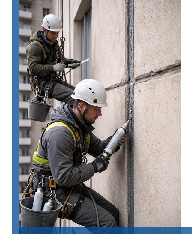 Герметизация деформационных швов фасада в Евпатории качественно