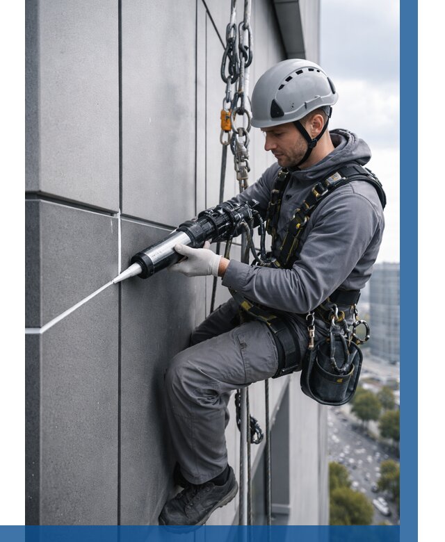 Герметизация стыков фасадных панелей в Евпатории от 6846 р.| ВЫСОТНИК-Евп