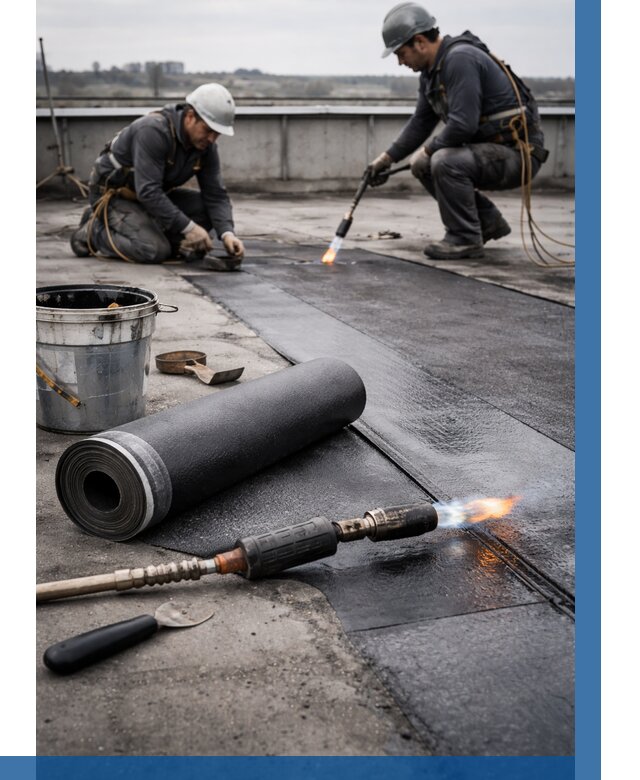 Ремонт рулонной кровли в Евпатории от 685 р. | ВЫСОТНИК-Евп