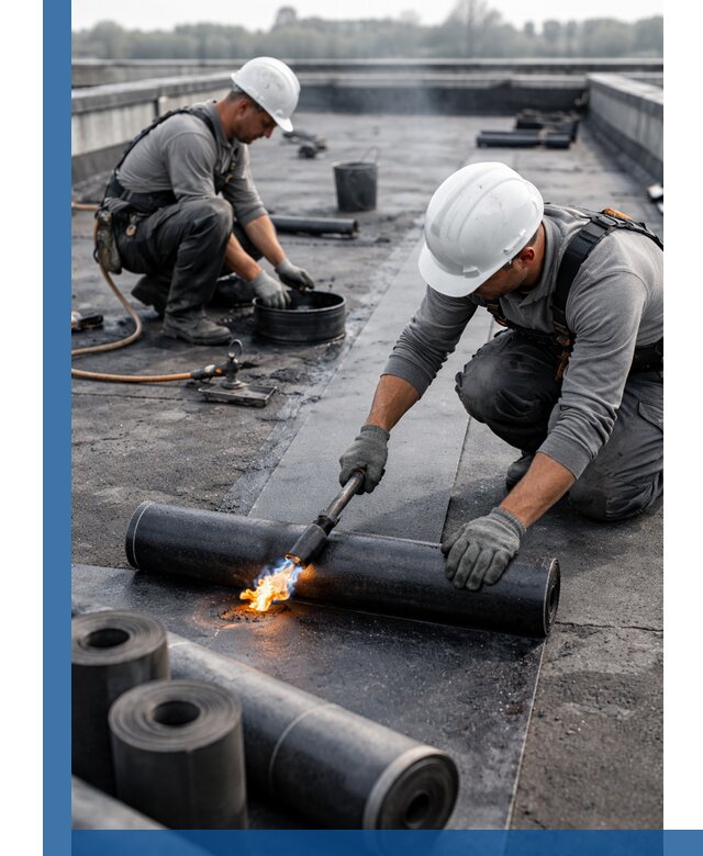 Ремонт рулонной кровли в Евпатории герметизация и восстановление