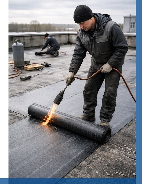 Ремонт наплавляемой кровли в Евпатории от 737 р. | ВЫСОТНИК-Евп