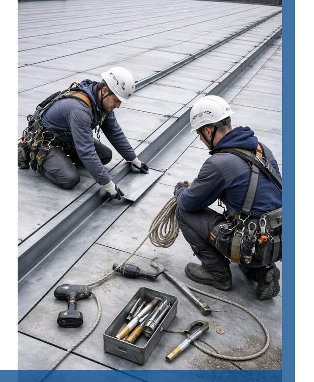 Ремонт фальцевой кровли в Евпатории от 737 р. | ВЫСОТНИК-Евп