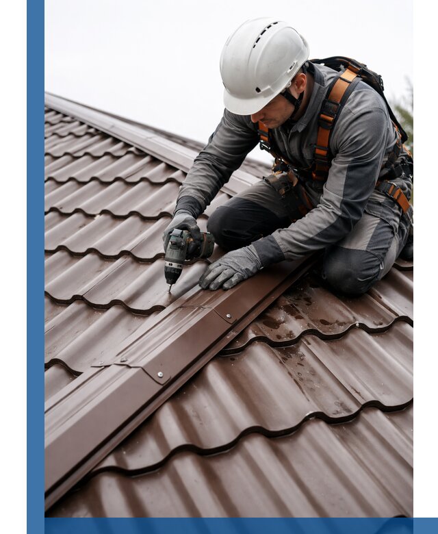 Ремонт металлочерепицы на крыше в Евпатории профессионально