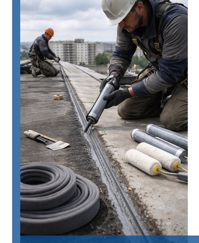 Герметизация швов кровли в Евпатории с гарантией герметичности