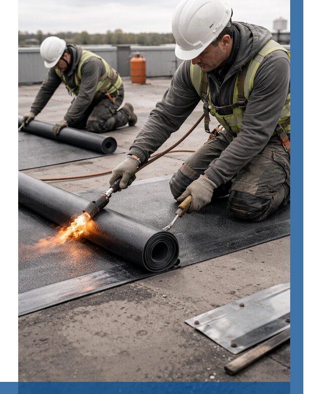 Монтаж наплавляемой кровли в Евпатории от 895 р. — ВЫСОТНИК-Евп