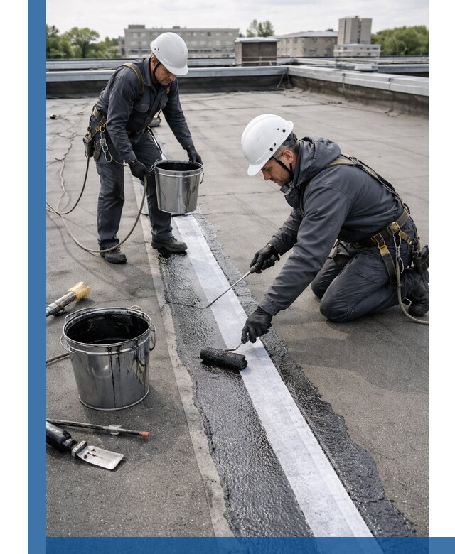 Гидроизоляция кровли мастикой в Евпатории надежная защита