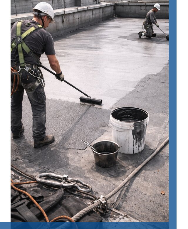 Гидроизоляция кровли жидкой резиной в Евпатории от 527 р. | ВЫСОТНИК-Евп