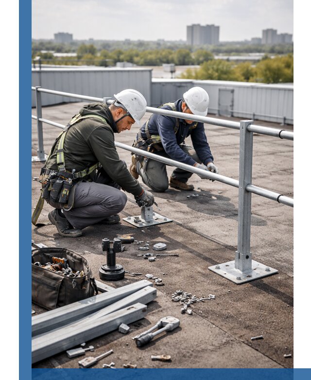 Монтаж кровельного ограждения в Евпатории под ключ с гарантией