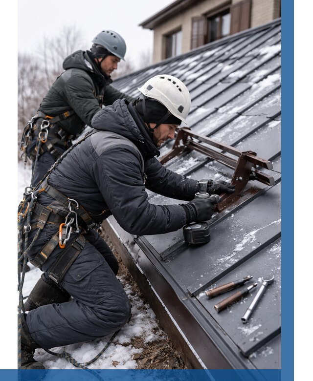 Монтаж снегозадержателей в Евпатории от 474 р. | ВЫСОТНИК-Евп