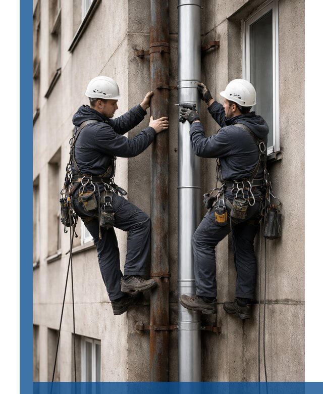 Замена водосточных труб в Евпатории: монтаж и демонтаж под ключ