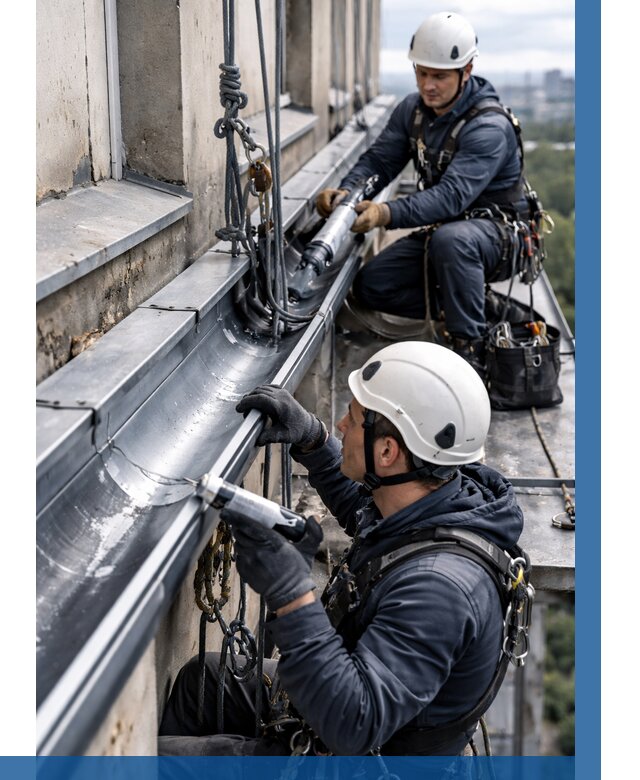 Ремонт водосточных желобов в Евпатории от 6846 р. | ВЫСОТНИК-Евп