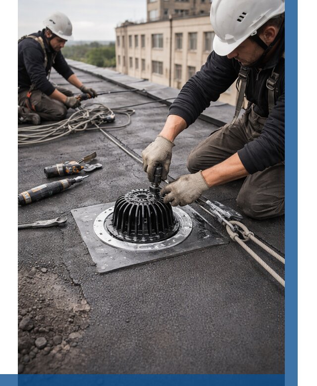 Установка водосточных воронок в Евпатории цена от 3687 р. | ВЫСОТНИК-Евп