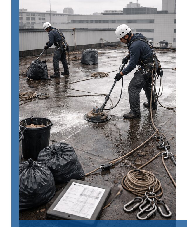 Плановая очистка кровли по графику в Евпатории для безопасности