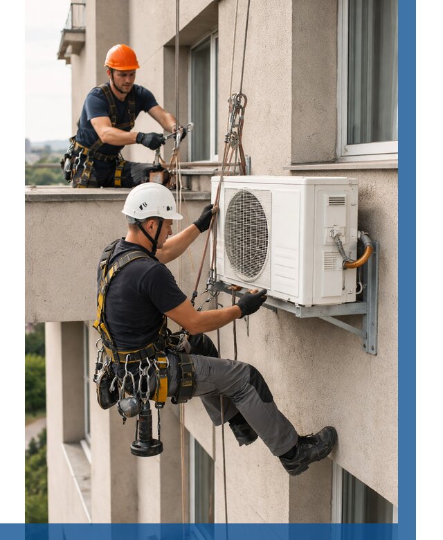 Монтаж внешнего блока кондиционера в Евпатории от 6846 р. | ВЫСОТНИК-Евп