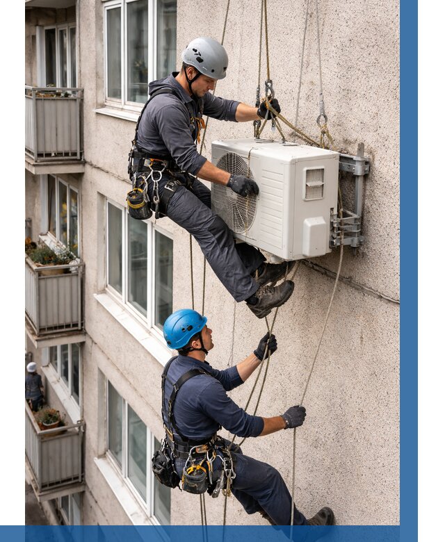 Перенос внешнего блока кондиционера в Евпатории от 9480 р.| ВЫСОТНИК-Евп