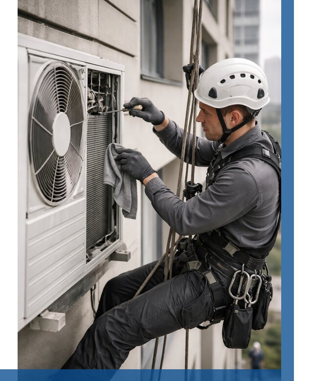 Обслуживание внешнего блока кондиционера в Евпатории от 2844 р.ВЫСОТНИК-Евп