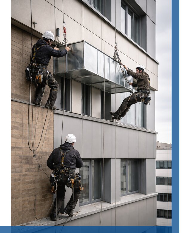 Монтаж воздуховодов на фасаде в Евпатории от 1580 р. | ВЫСОТНИК-Евп