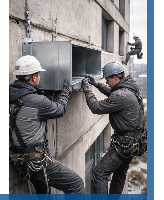 Монтаж вентиляционных коробов в Евпатории от 3160 р. | ВЫСОТНИК-Евп