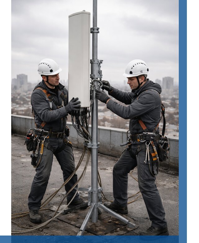 Монтаж антенн связи на крыше в Евпатории от 8953 р. | ВЫСОТНИК-Евп