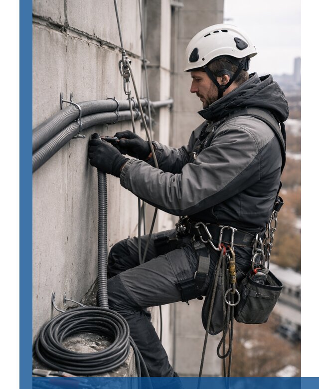 Профессиональный монтаж гофры для кабеля в Евпатории с гарантией