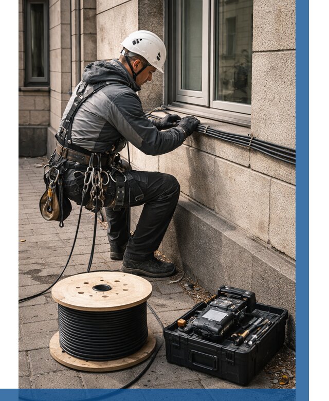 Прокладка оптоволоконного кабеля в Евпатории от 843 р. | ВЫСОТНИК-Евп