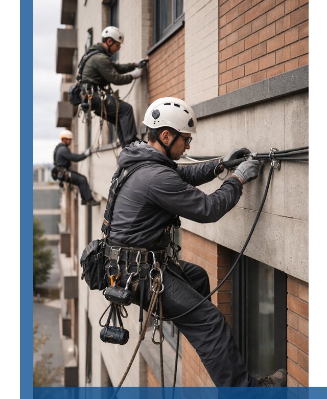 Крепление кабеля на фасаде монтаж и крепеж в Евпатории