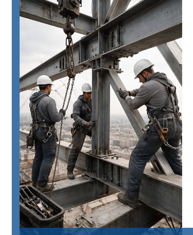 Профессиональный монтаж металлоконструкций на высоте в Евпатории