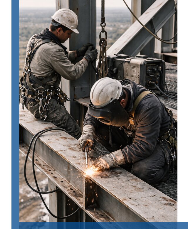 Высотные сварочные работы в Евпатории для промышленных объектов