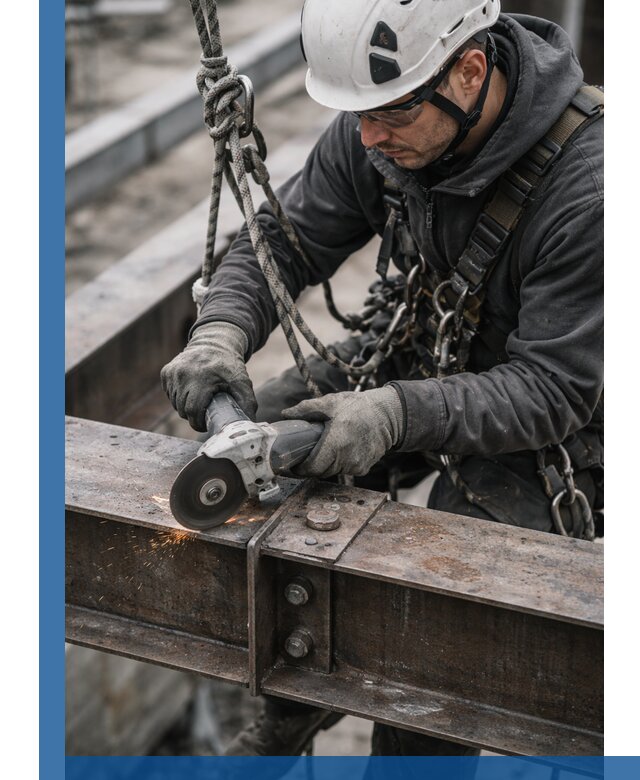 Резка металла на высоте в Евпатории для зданий и конструкций