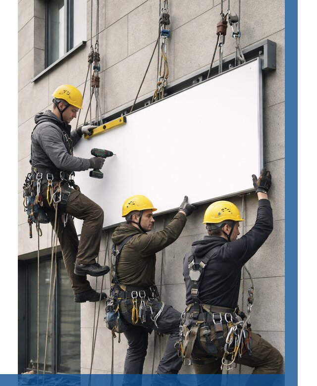 Монтаж рекламной вывески в Евпатории от 8426 р. | ВЫСОТНИК-Евп